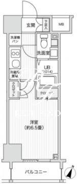 レジディア笹塚2 405 間取り図