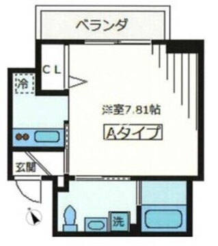 クラスノア戸越 201 間取り図