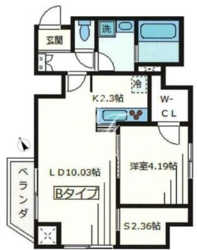 クラスノア戸越 202 間取り図