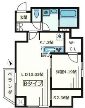 クラスノア戸越 402 間取り図