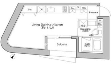 プラウドフラット新宿御苑 402 間取り図