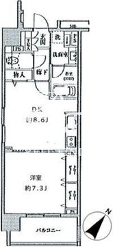 クリオ五反田 301 間取り図