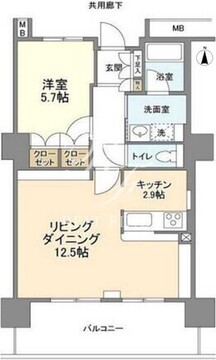 豊洲シエルタワー 708 間取り図