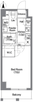 コンフォリア錦糸町DEUX 307 間取り図