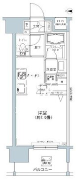 パークキューブ板橋本町 805 間取り図