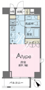 ドゥーエ南麻布 301 間取り図