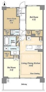 ドゥーエ町屋 208 間取り図