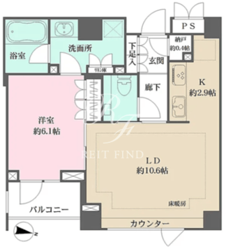 パークハウス中目黒 307 間取り図