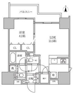 レジディア蒲田4 301 間取り図