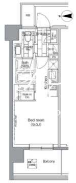 パークハビオ芝浦 1001 間取り図