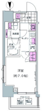 プレジリア東日本橋 1207 間取り図