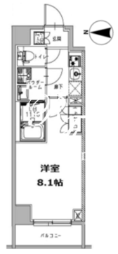 エスレジデンス三田慶大前 202 間取り図