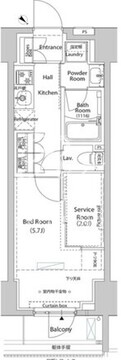 アークマーク巣鴨コート 702 間取り図