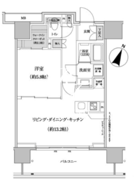 パークハビオ渋谷本町レジデンス 1111 間取り図