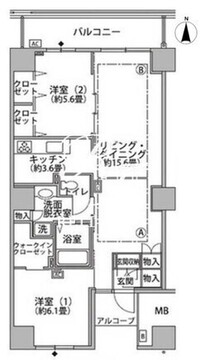 東雲キャナルコートCODAN 21-802 間取り図