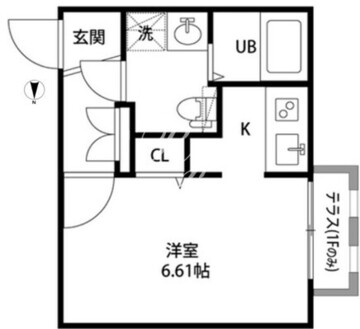 ZESTY幡ヶ谷 206 間取り図