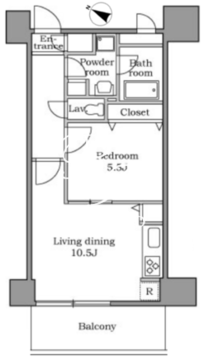 レジディア中延 1103 間取り図