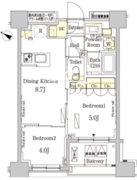 パークアクシス日本橋浜町レジデンス 1104 間取り図