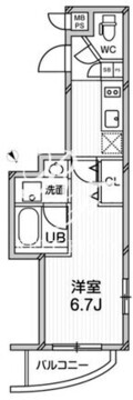 コスモリード目黒花房山 401 間取り図