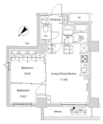 ザ・パークハビオ文京目白台プレイス 1001 間取り図