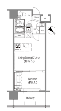 BPRレジデンス三田伊皿子坂 613 間取り図