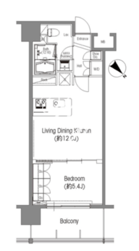 BPRレジデンス三田伊皿子坂 711 間取り図