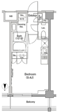 ザ・パークハビオ三軒茶屋テラス 207 間取り図