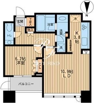 白金タワー 620 間取り図