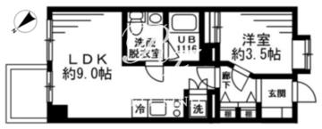 レジディア六本木檜町公園 209 間取り図