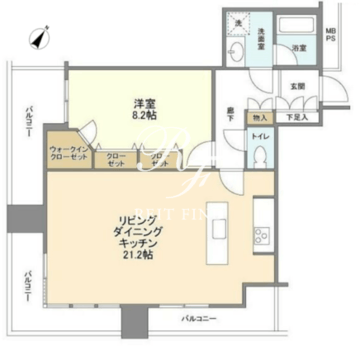 リガーレ日本橋人形町 3607 間取り図