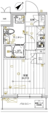 レガリス品川サウス 402 間取り図