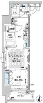 パークキューブ西新宿 305 間取り図