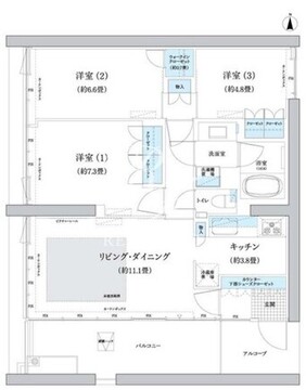 ガーデニエール砧ウエスト 426 間取り図