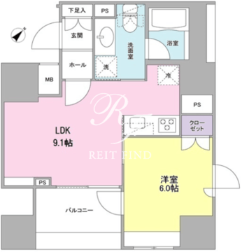 コンフォリア池袋DEUX 803 間取り図