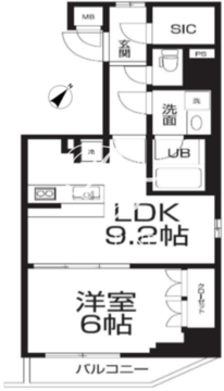 ラクラス押上 405 間取り図