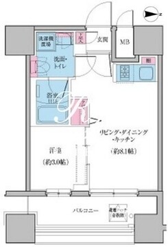 クレヴィアリグゼ日暮里 903 間取り図