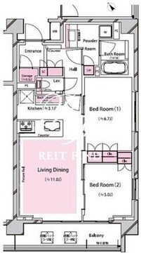 ライジングサン恵比寿二丁目 207 間取り図