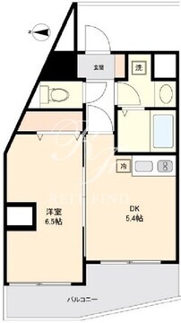 ワンルーフフラット西早稲田 507 間取り図