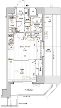 プレミアムキューブ森下 703 間取り図