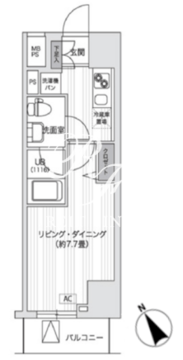 プライマル五反田 303 間取り図