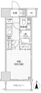 レジディア笹塚2 1103 間取り図