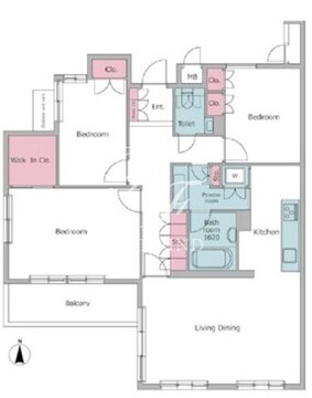 レジディア上目黒 204 間取り図