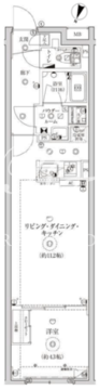 グローリオシェルト池袋2 203 間取り図