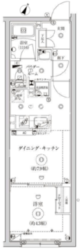 グローリオシェルト池袋2 208 間取り図