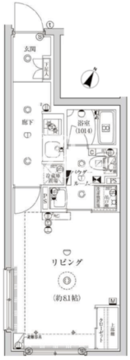 グローリオシェルト池袋2 209 間取り図