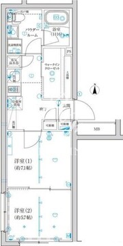 トラディス西池袋 103 間取り図