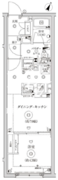 グローリオシェルト池袋2 307 間取り図