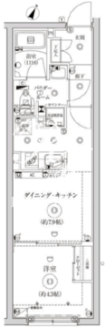 グローリオシェルト池袋2 308 間取り図