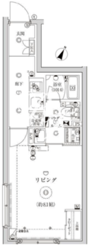 グローリオシェルト池袋2 409 間取り図