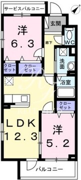 ソレアード志茂 208 間取り図